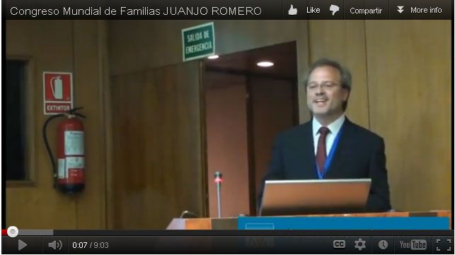 Congreso Mundial de Familias. Intervenci�n de Juanjo Romero. En Argentinos Alerta